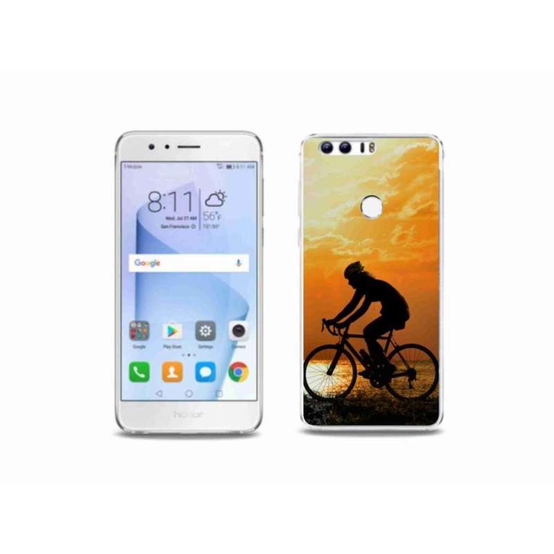 Gelový kryt mmCase na mobil Honor 8 - cyklovýlet