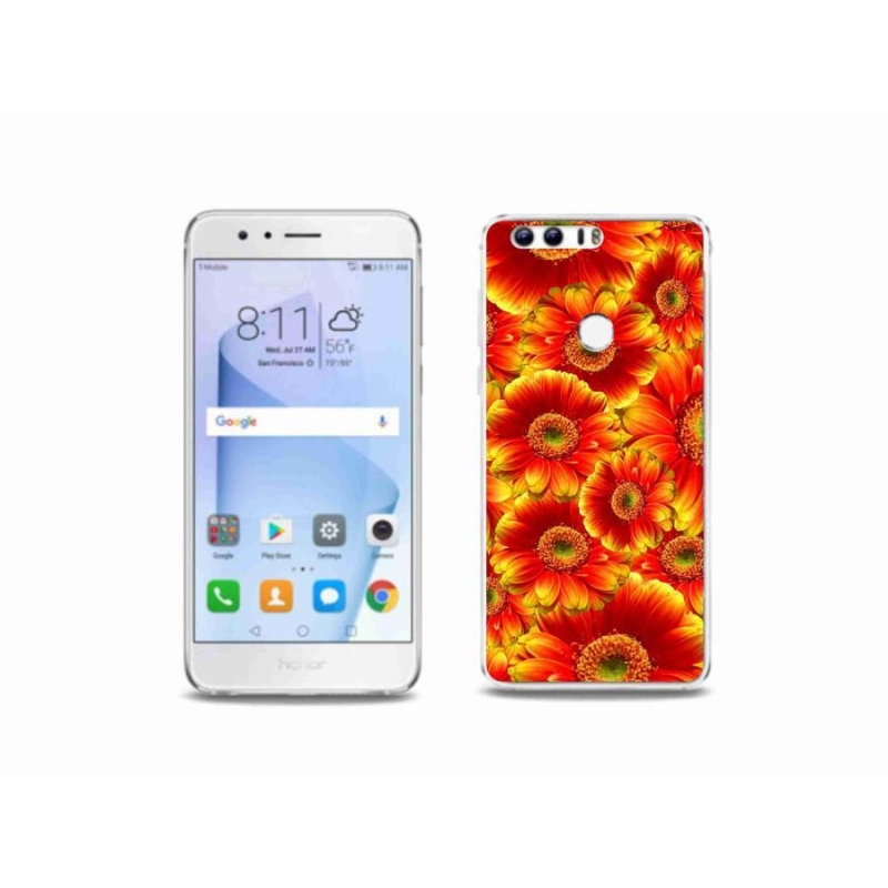 Gelový kryt mmCase na mobil Honor 8 - gerbera 1