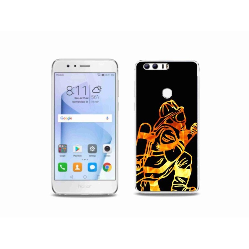 Gelový kryt mmCase na mobil Honor 8 - hasič 1