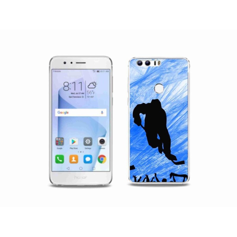 Gelový kryt mmCase na mobil Honor 8 - hokejový hráč