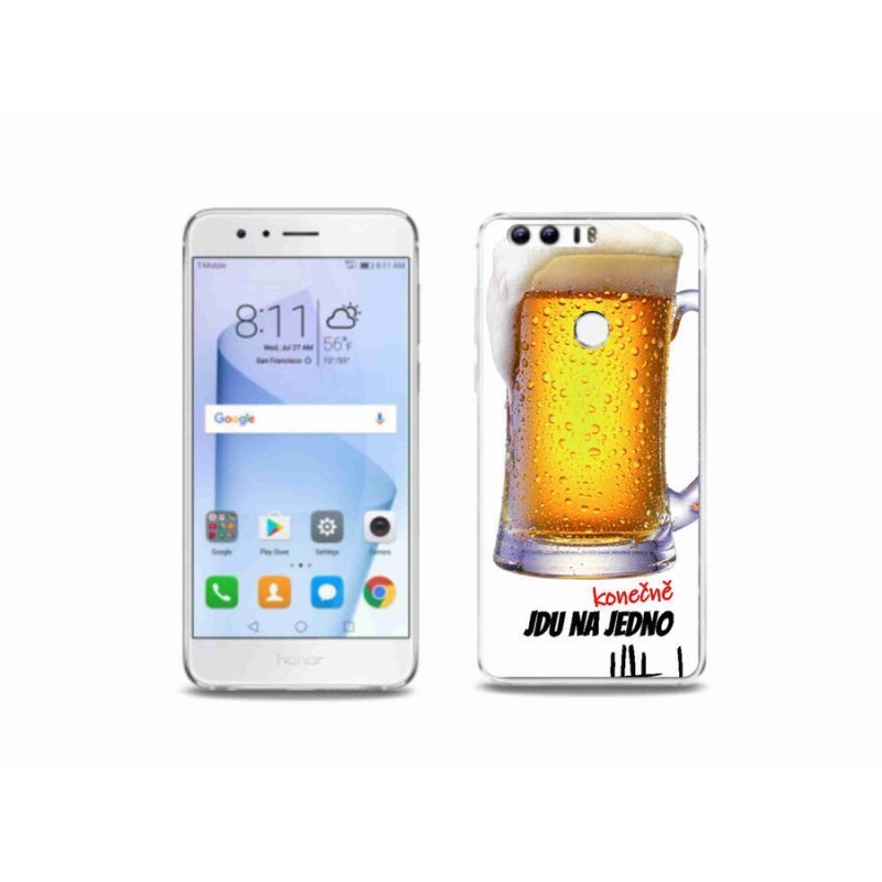 Gelový kryt mmCase na mobil Honor 8 - jdu na jedno