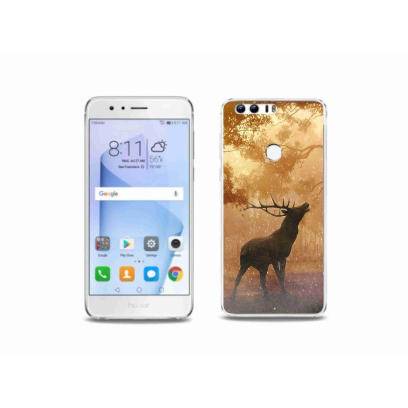 Gelový kryt mmCase na mobil Honor 8 - jelen v říji