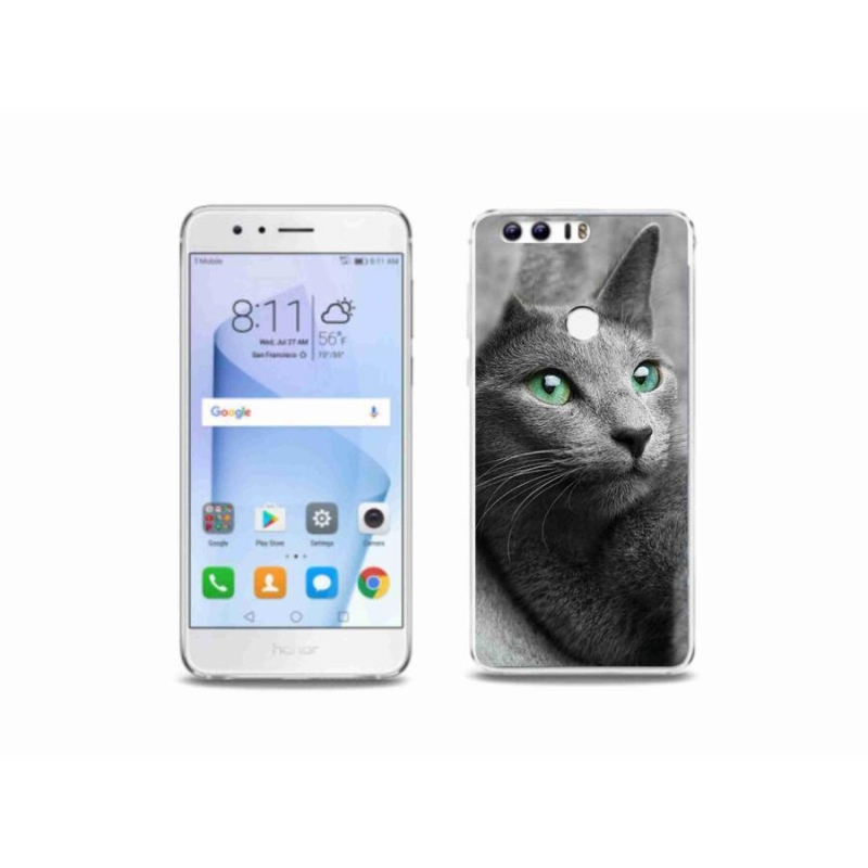 Gelový kryt mmCase na mobil Honor 8 - kočka 2
