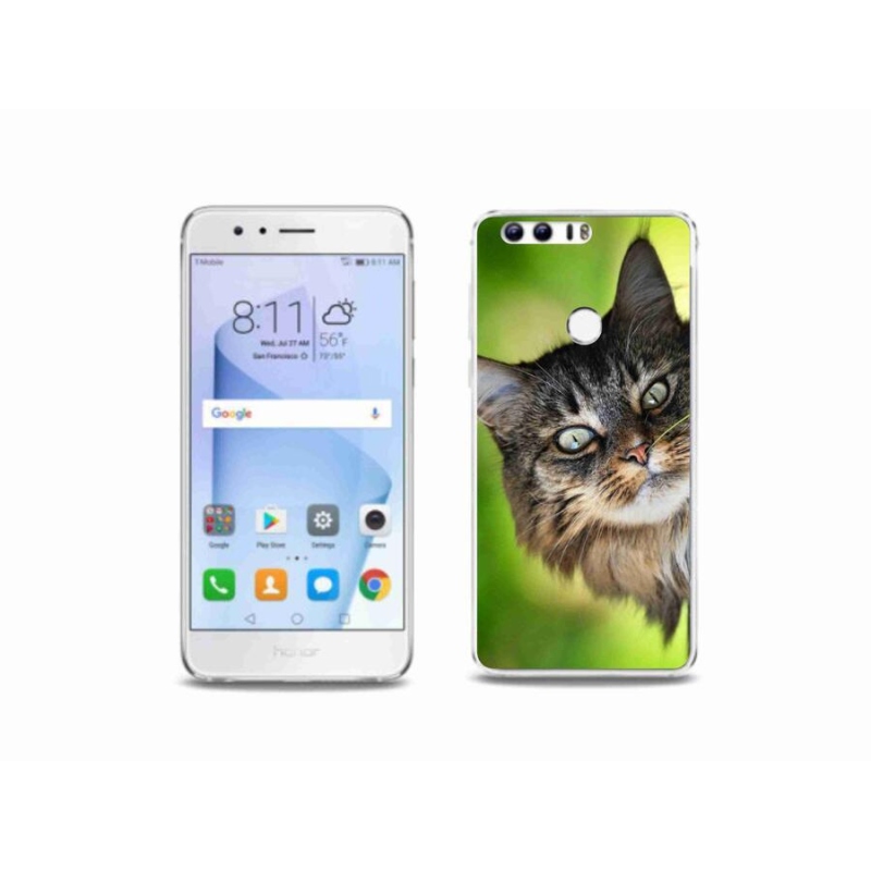 Gelový kryt mmCase na mobil Honor 8 - kočka 3