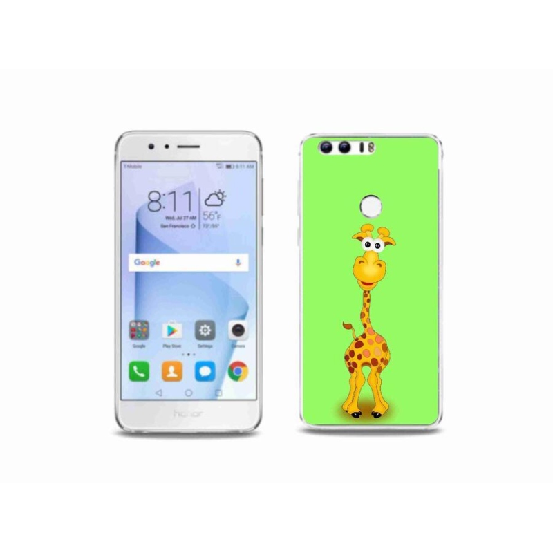 Gelový kryt mmCase na mobil Honor 8 - kreslená žirafa
