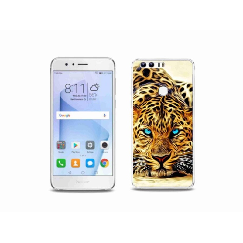 Gelový kryt mmCase na mobil Honor 8 - kreslený tygr