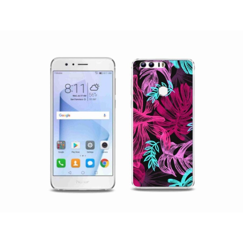Gelový kryt mmCase na mobil Honor 8 - květiny 1
