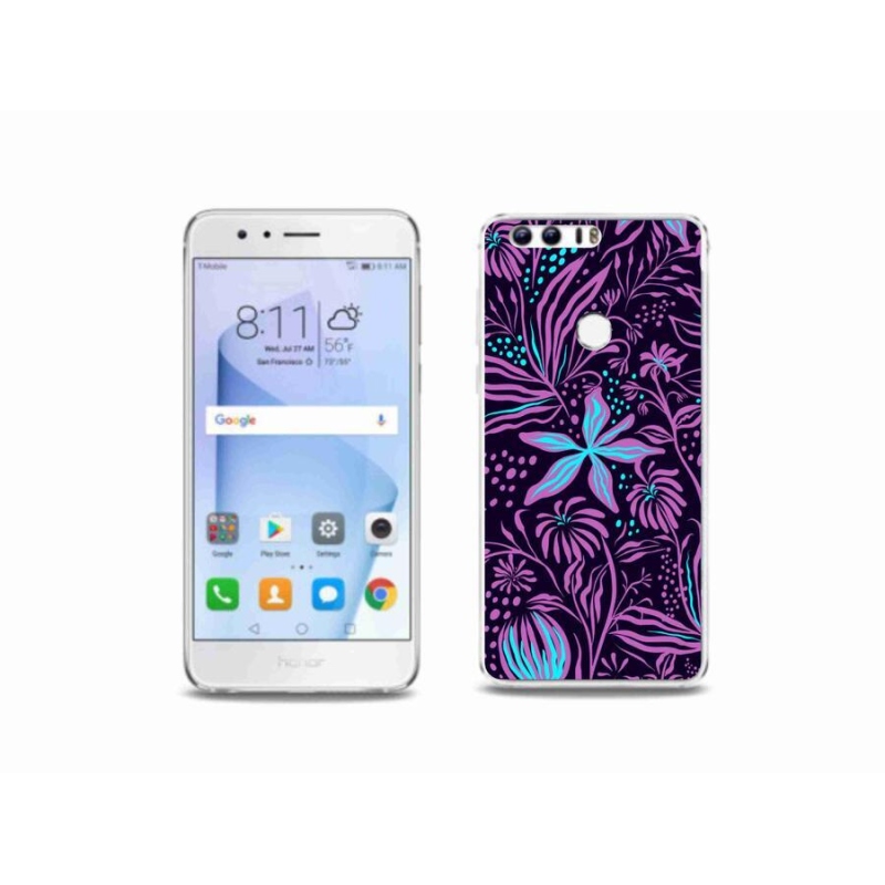 Gelový kryt mmCase na mobil Honor 8 - květiny 2
