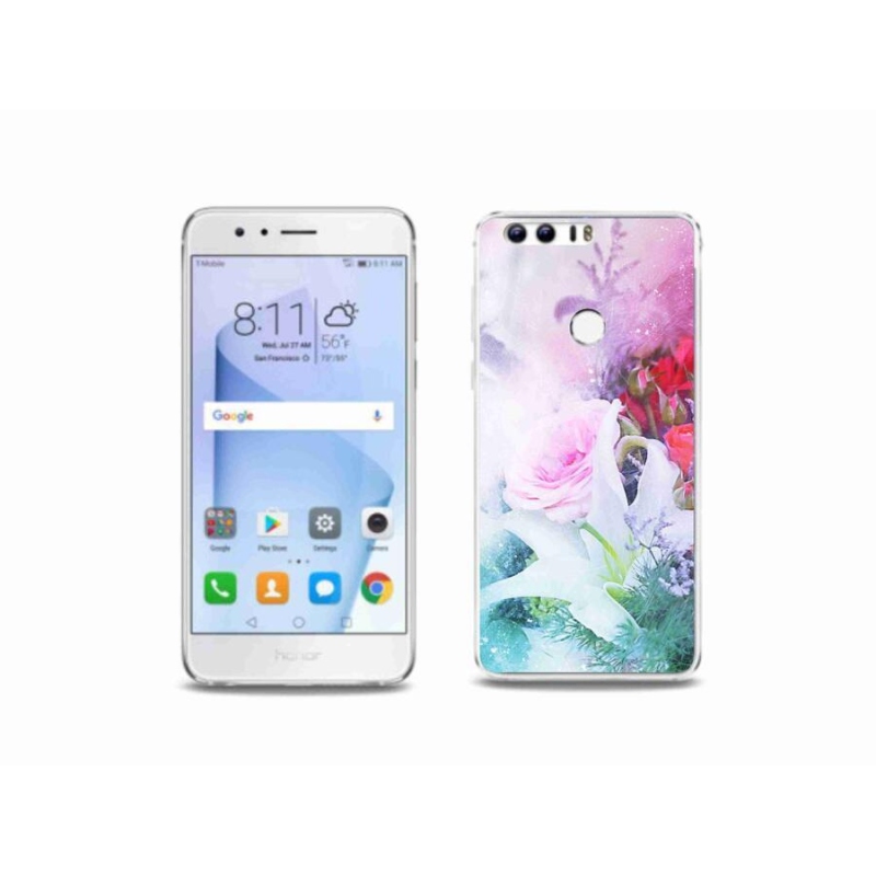 Gelový kryt mmCase na mobil Honor 8 - květiny 4