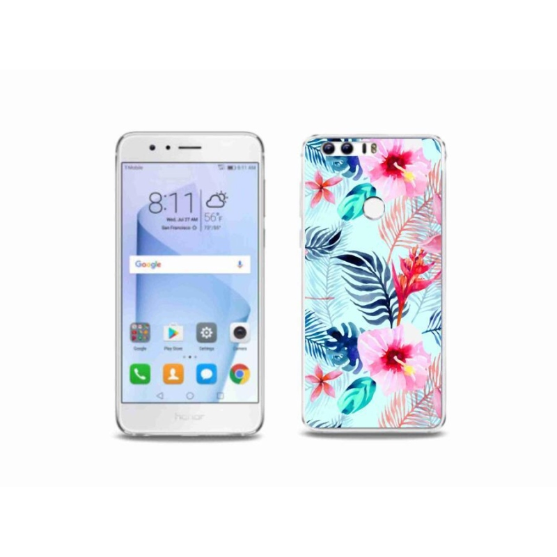 Gelový kryt mmCase na mobil Honor 8 - květiny