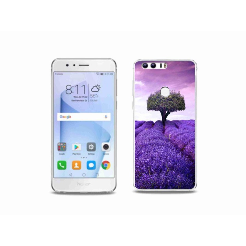 Gelový kryt mmCase na mobil Honor 8 - levandulová louka