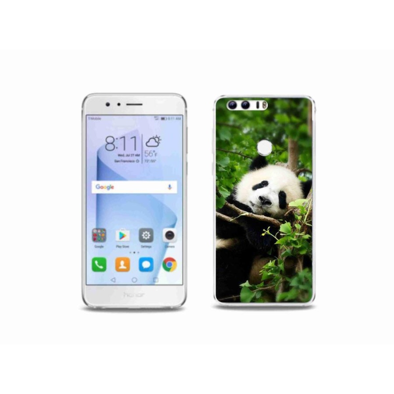 Gelový kryt mmCase na mobil Honor 8 - panda