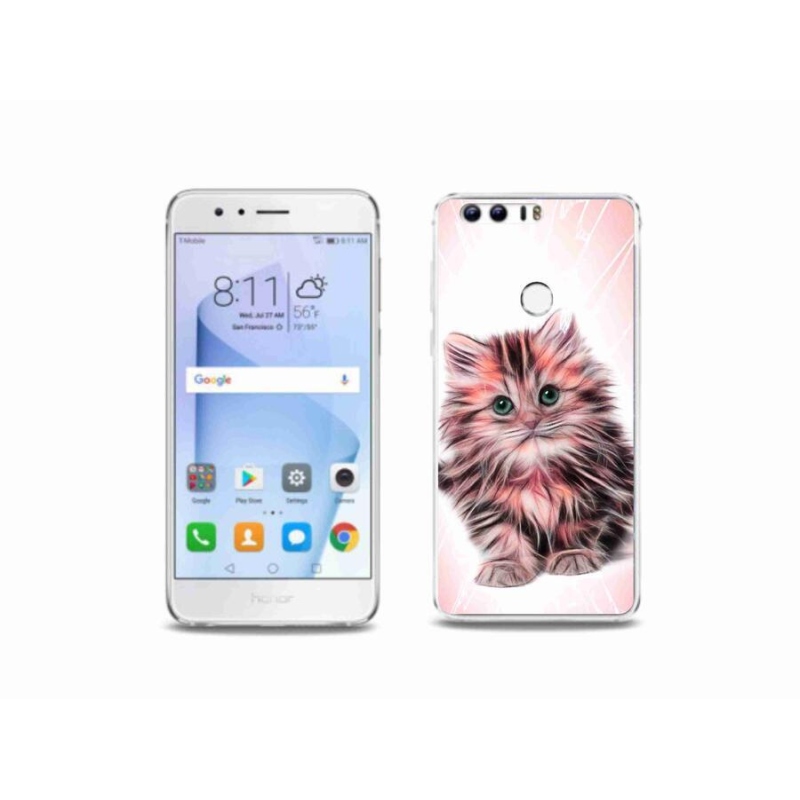 Gelový kryt mmCase na mobil Honor 8 - roztomilé kotě