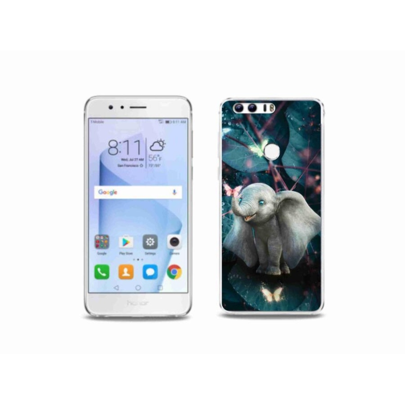 Gelový kryt mmCase na mobil Honor 8 - roztomilý slon