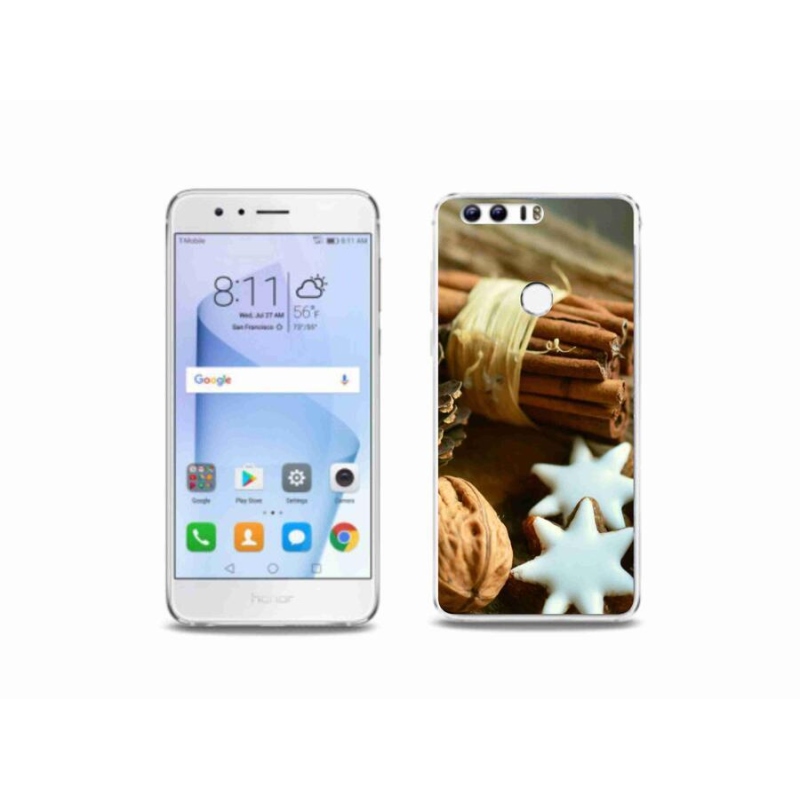 Gelový kryt mmCase na mobil Honor 8 - skořice a perníčky