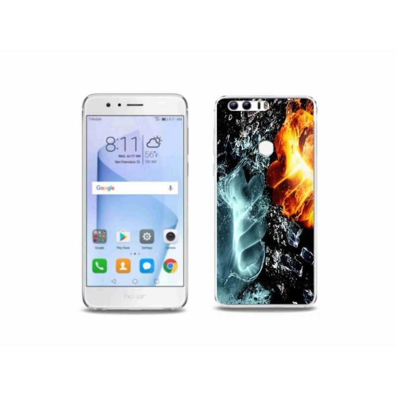 Gelový kryt mmCase na mobil Honor 8 - voda a oheň