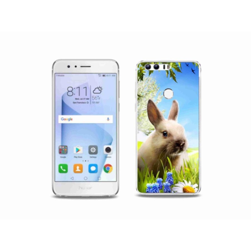Gelový kryt mmCase na mobil Honor 8 - zajíček