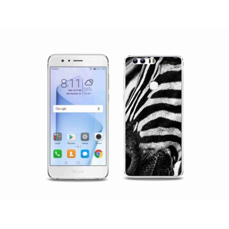 Gelový kryt mmCase na mobil Honor 8 - zebra