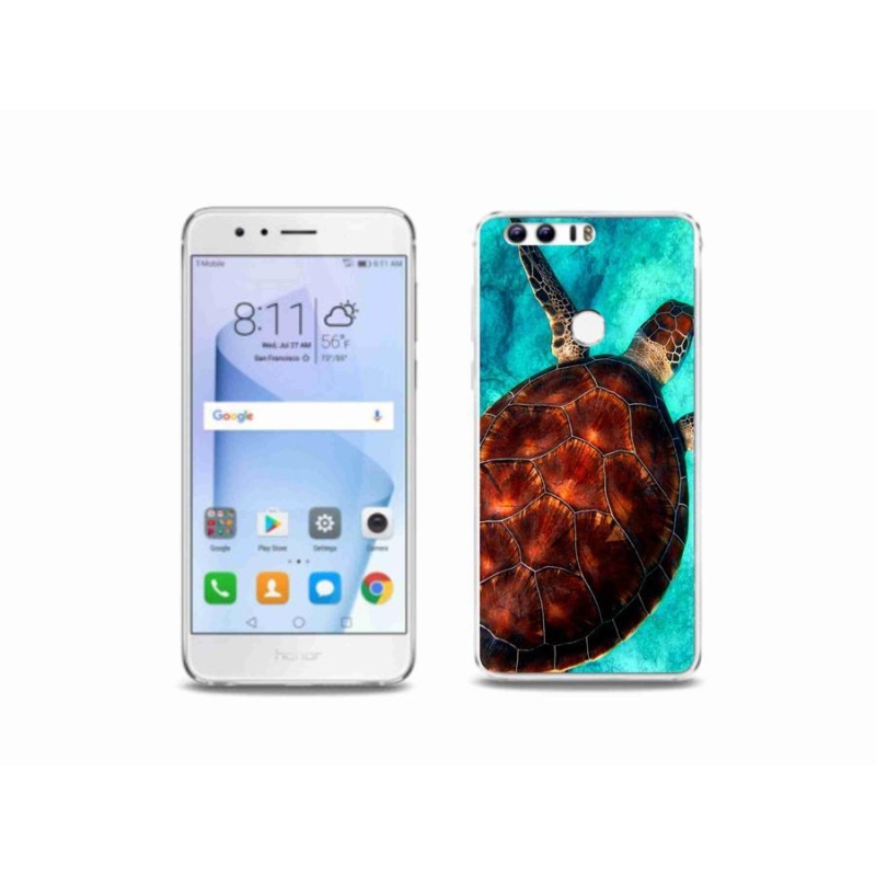 Gelový kryt mmCase na mobil Honor 8 - želva