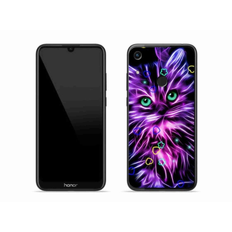 Gelový kryt mmCase na mobil Honor 8A - abstraktní kočka