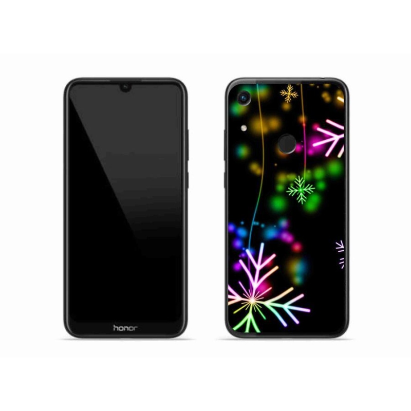 Gelový kryt mmCase na mobil Honor 8A - barevné vločky