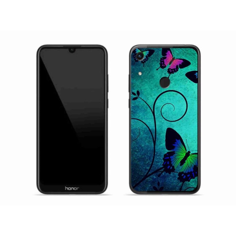 Gelový kryt mmCase na mobil Honor 8A - barevní motýli