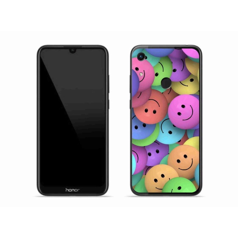 Gelový kryt mmCase na mobil Honor 8A - barevní smajlíci