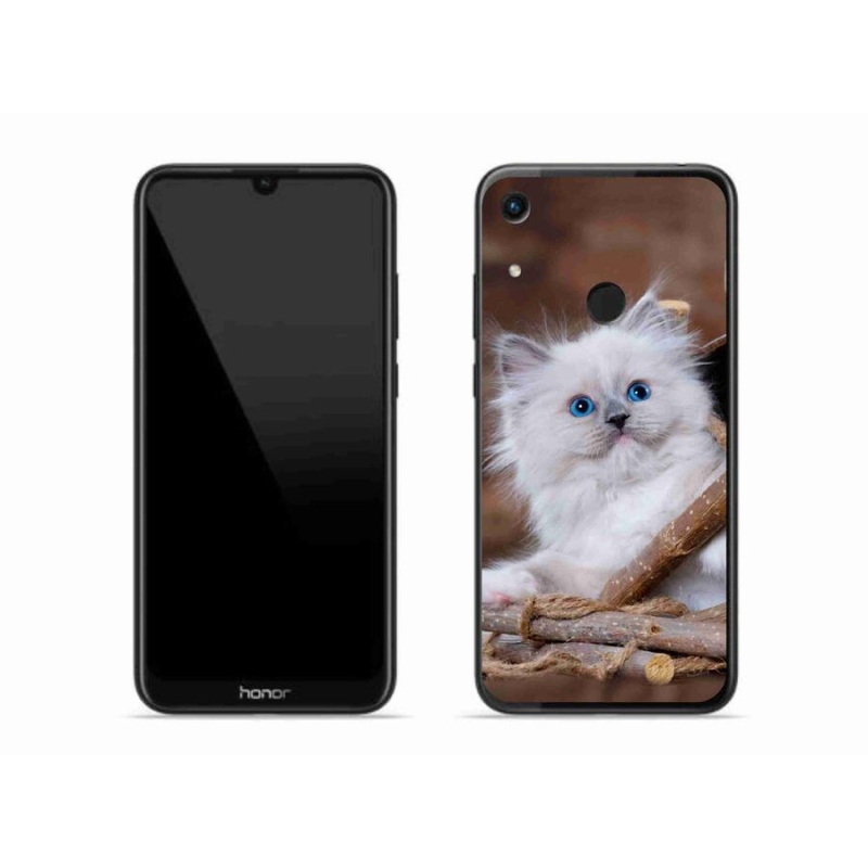 Gelový kryt mmCase na mobil Honor 8A - bílé kotě