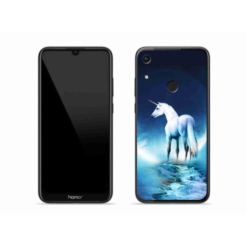 Gelový kryt mmCase na mobil Honor 8A - bílý jednorožec