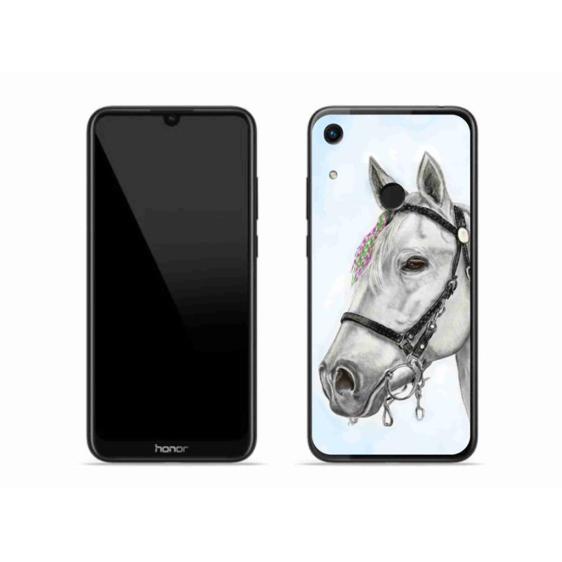 Gelový kryt mmCase na mobil Honor 8A - bílý kůň 1