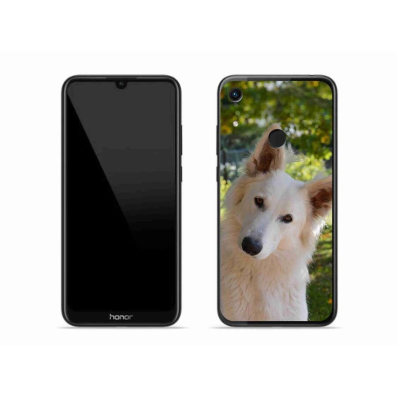 Gelový kryt mmCase na mobil Honor 8A - bílý švýcarský ovčák 1