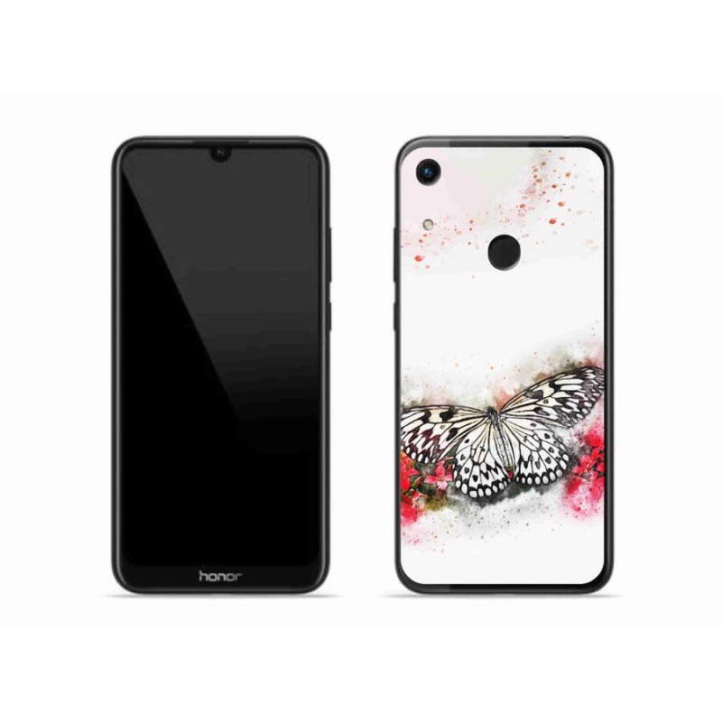 Gelový kryt mmCase na mobil Honor 8A - černobílý motýl