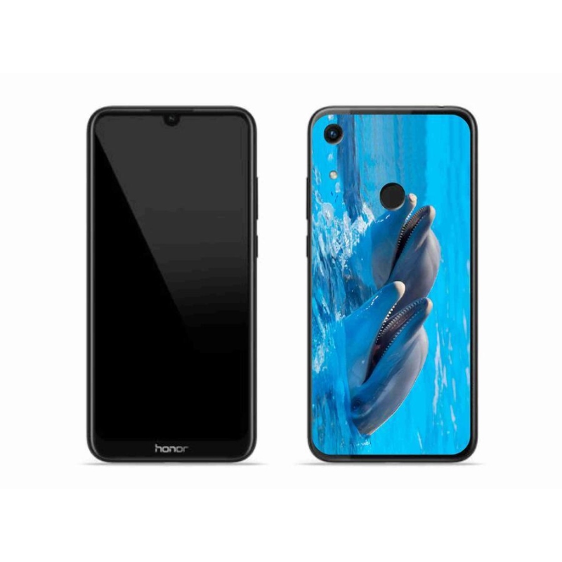 Gelový kryt mmCase na mobil Honor 8A - delfíni