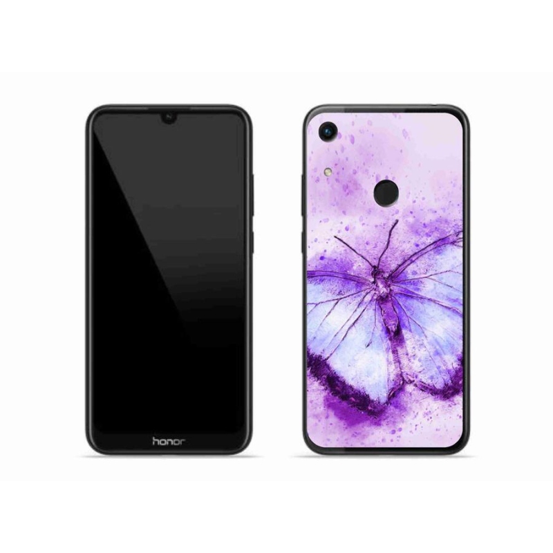 Gelový kryt mmCase na mobil Honor 8A - fialový motýl