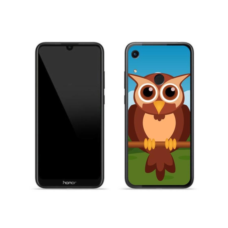 Gelový kryt mmCase na mobil Honor 8A - kreslená sova