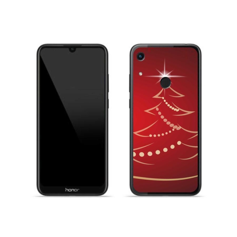 Gelový kryt mmCase na mobil Honor 8A - kreslený vánoční stromek