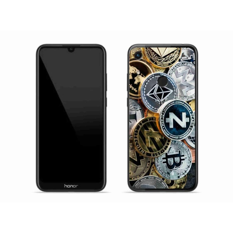 Gelový kryt mmCase na mobil Honor 8A - kryptoměny