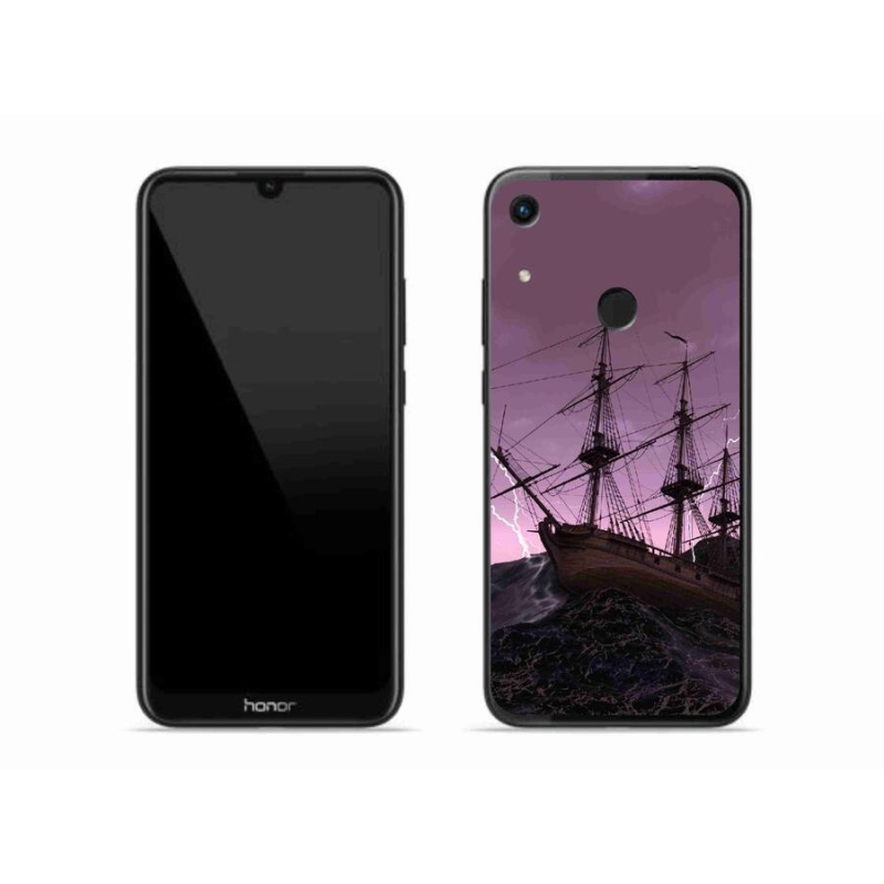 Gelový kryt mmCase na mobil Honor 8A - loď v bouři