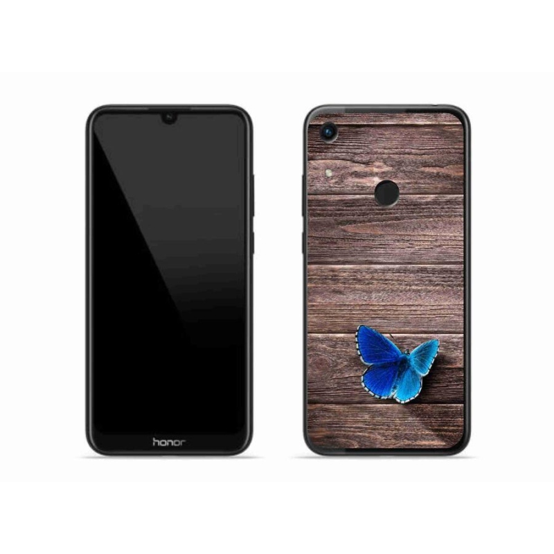 Gelový kryt mmCase na mobil Honor 8A - modrý motýl 1