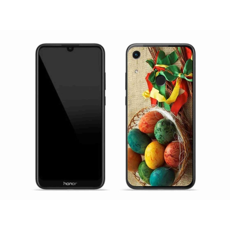 Gelový kryt mmCase na mobil Honor 8A - pomlázky a vajíčka