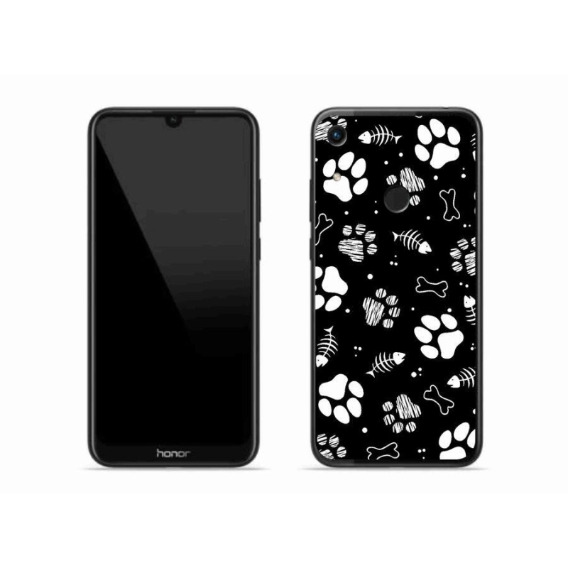 Gelový kryt mmCase na mobil Honor 8A - psí tlapky