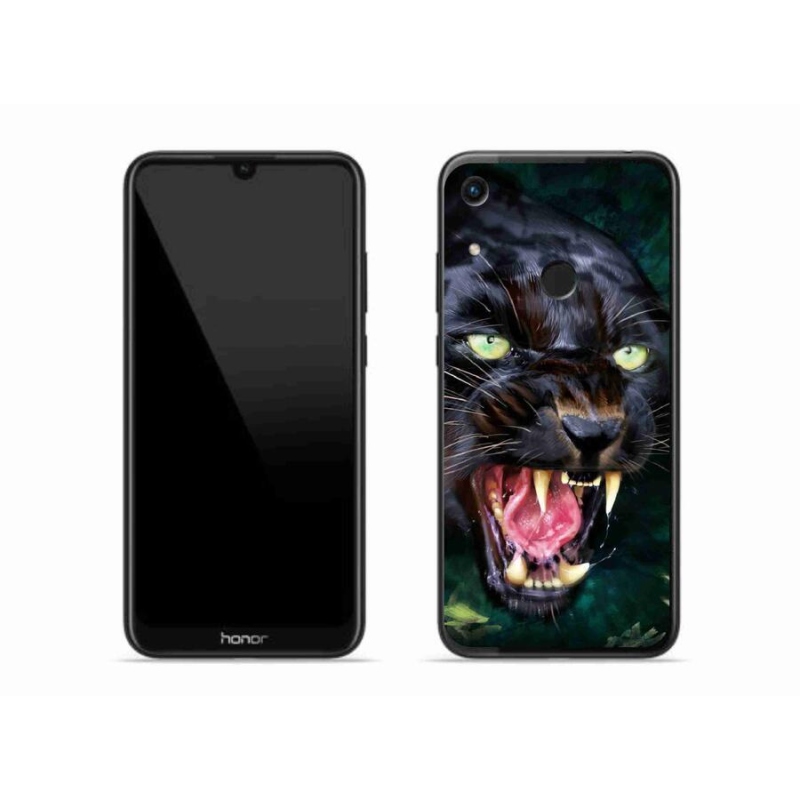 Gelový kryt mmCase na mobil Honor 8A - rozzuřený černý panter