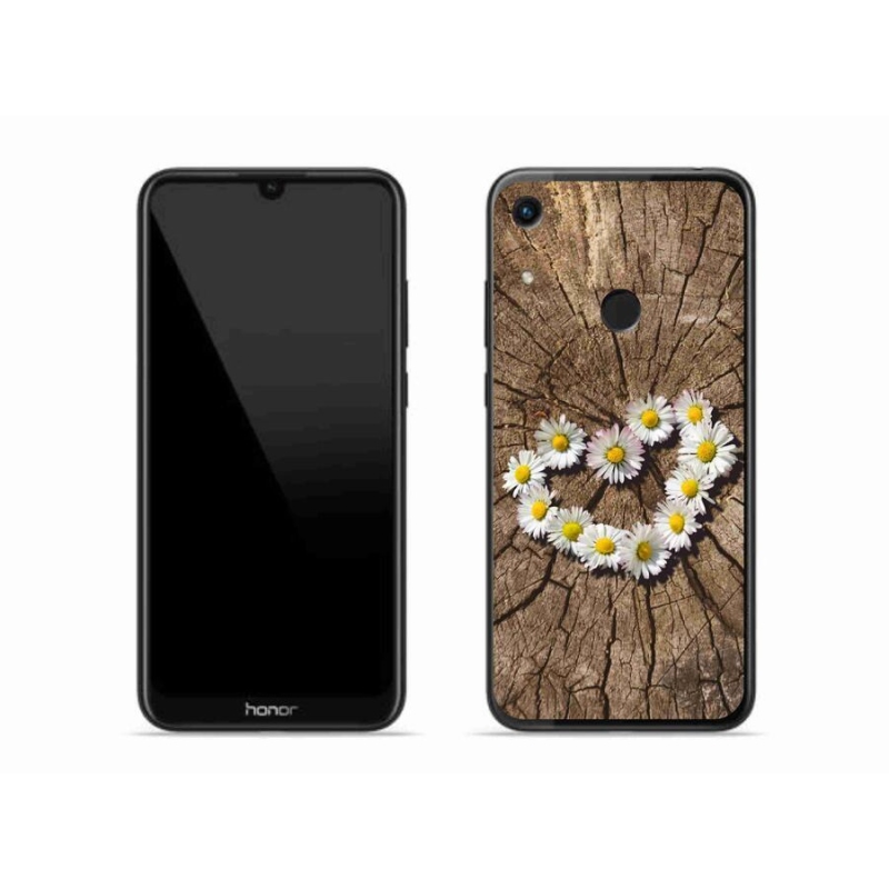 Gelový kryt mmCase na mobil Honor 8A - srdce z kopretin