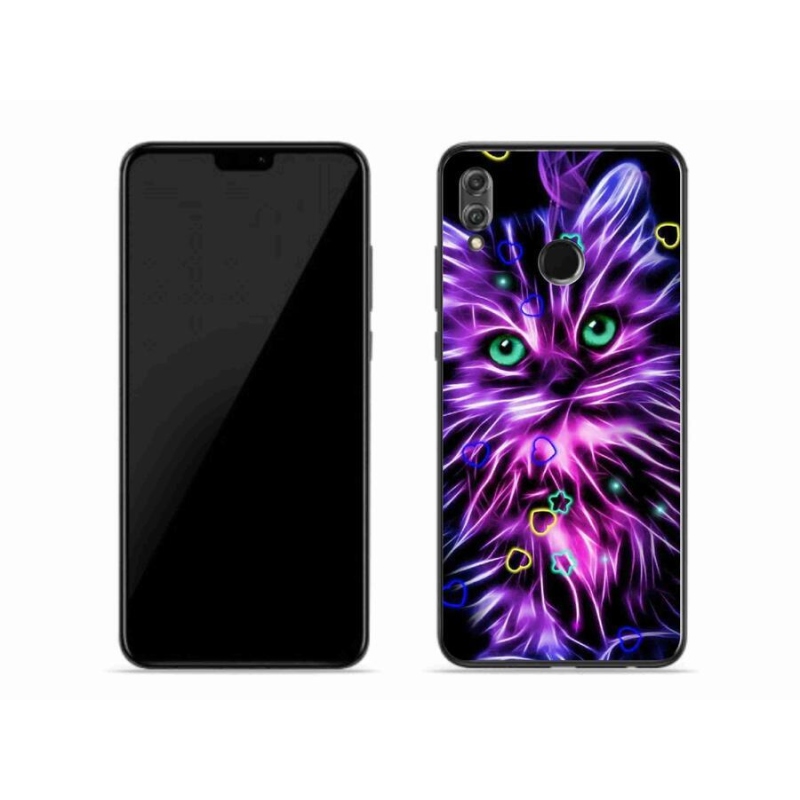 Gelový kryt mmCase na mobil Honor 8X - abstraktní kočka