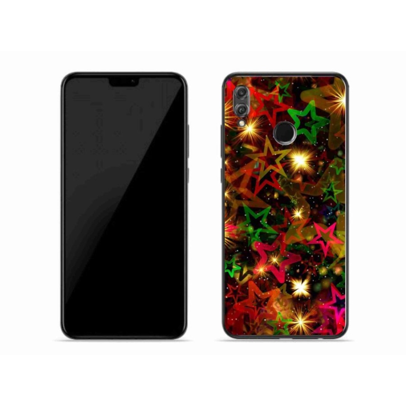 Gelový kryt mmCase na mobil Honor 8X - barevné hvězdičky