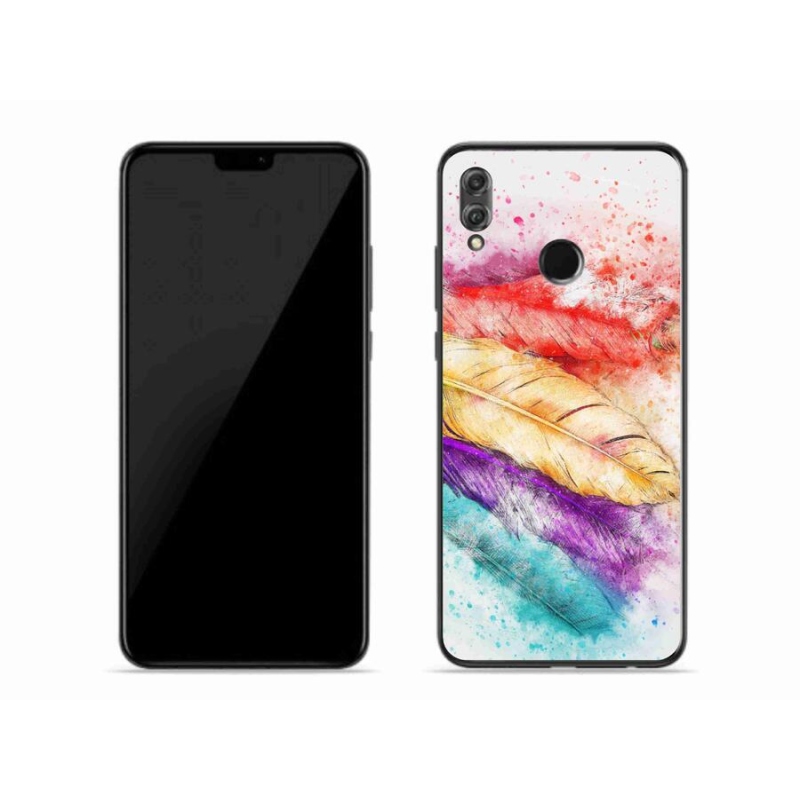 Gelový kryt mmCase na mobil Honor 8X - barevné peří