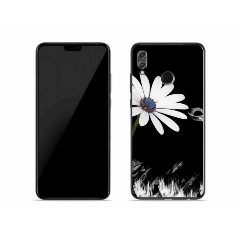Gelový kryt mmCase na mobil Honor 8X - bílá květina