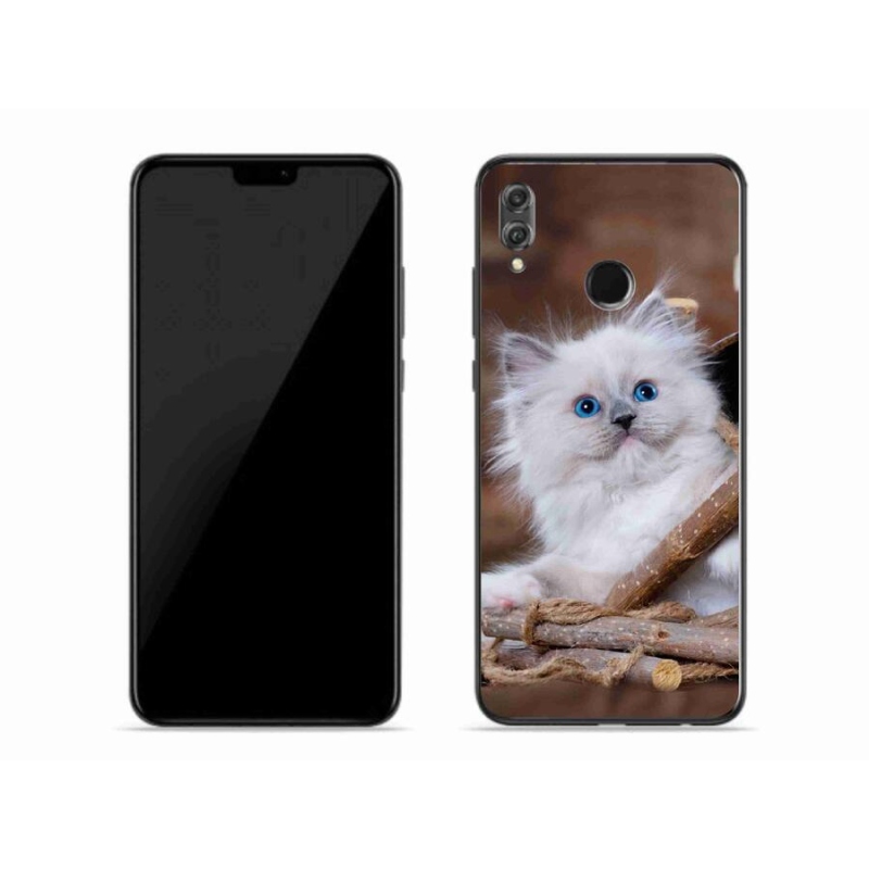 Gelový kryt mmCase na mobil Honor 8X - bílé kotě