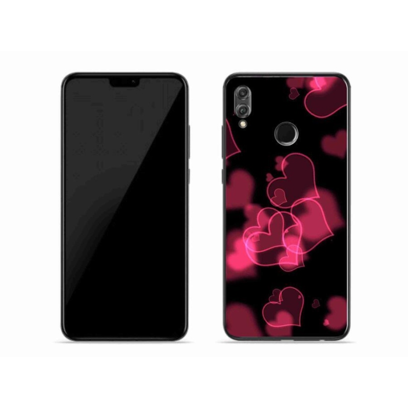 Gelový kryt mmCase na mobil Honor 8X - červená srdíčka
