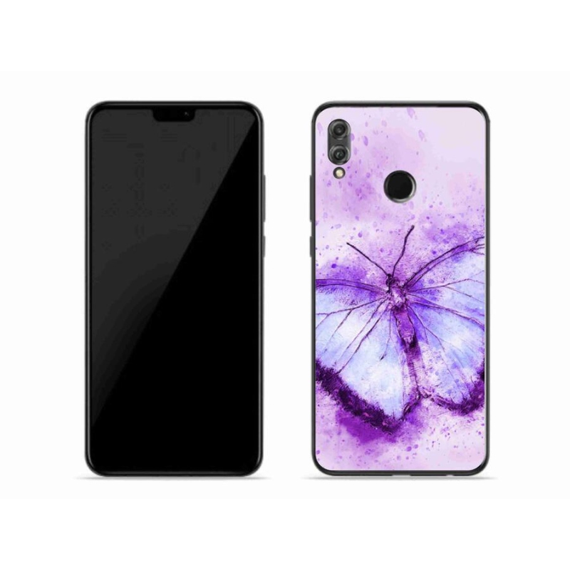Gelový kryt mmCase na mobil Honor 8X - fialový motýl